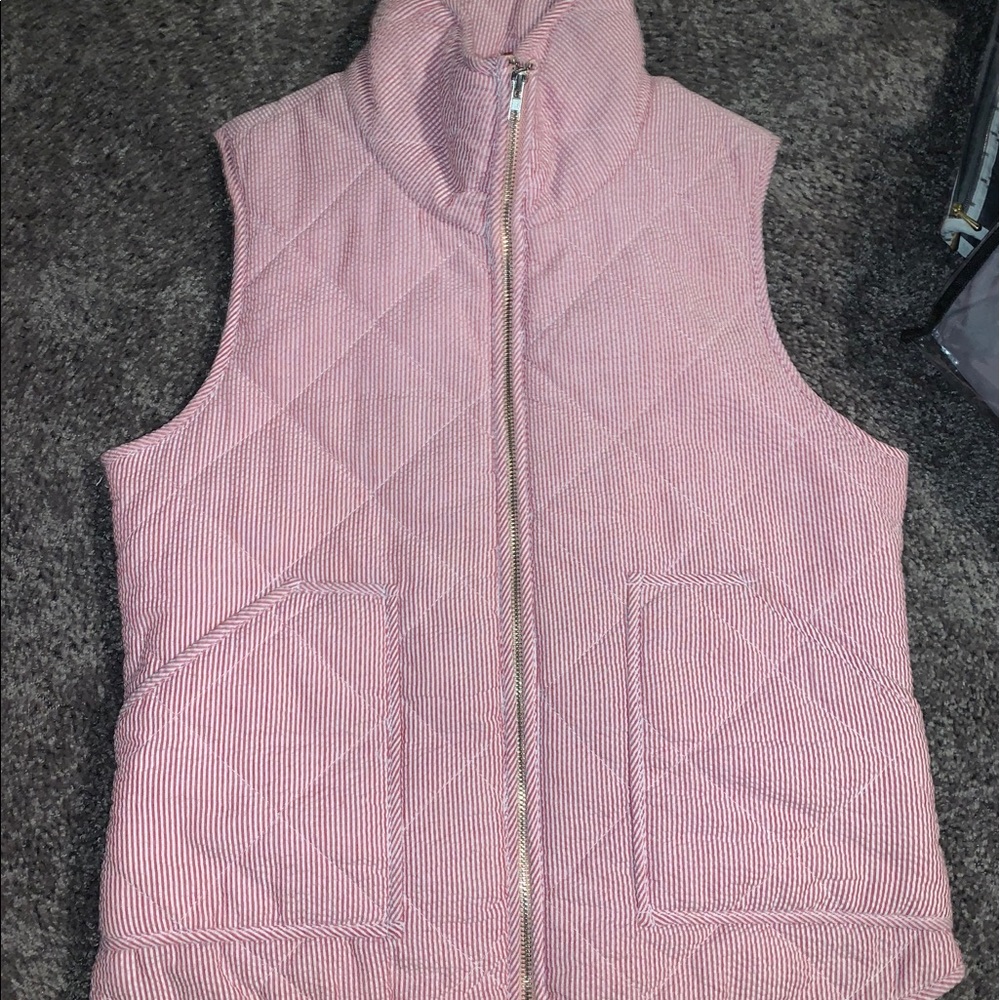 Light Pink Herringbone Vest